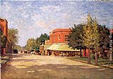 Theodore Clement Steele Street Scene painting